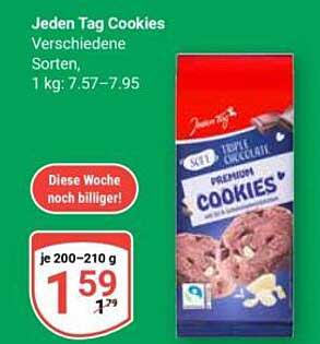 Jeden Tag Cookies Verschiedene Sorten, 1 kg: 7.57-7.95