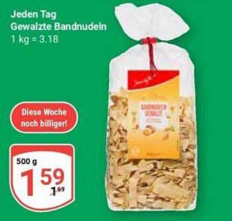 Jeden Tag Gewalzte Bandnudeln 1 kg = 3.18