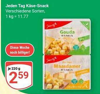 Jeden Tag Käse-Snack Verschiedene Sorten, 1 kg = 11.77