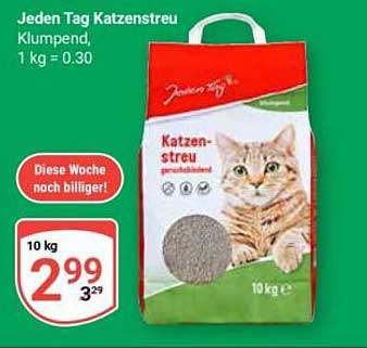 Jeden Tag Katzenstreu Klumpend, 1 kg = 0,30