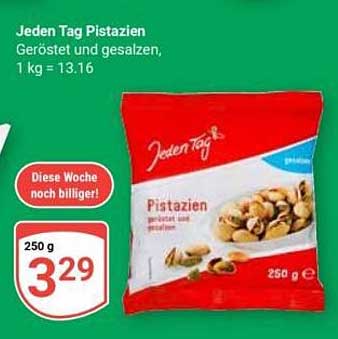Jeden Tag Pistazien Geröstet und gesalzen, 1 kg = 13.16