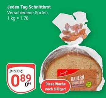 Jeden Tag Schnittbrot