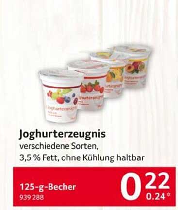 Joghurtherzeugnis verschiedene Sorten, 3,5 % Fett, ohne Kühlung haltbar