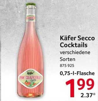 Käfer Secco Cocktails verschiedene Sorten 875 925 0,75-l-Flasche