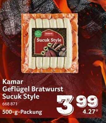 Kamar Geflügel Bratwurst Sucuk Style