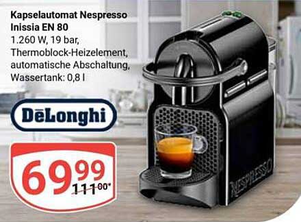 Kapselautomat Nespresso Inissia EN 80