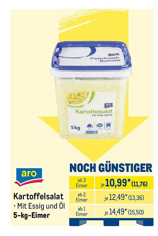 Kartoffelsalat - Mit Essig und Öl 5-kg-Eimer