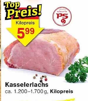 Kasselerlachs ca. 1.200–1.700g, Kilopreis