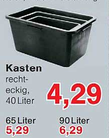 Kasten rechteckig, 40 Liter