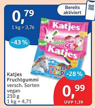 Katjes Fruchtgummi versch. Sorten vegan 210 g