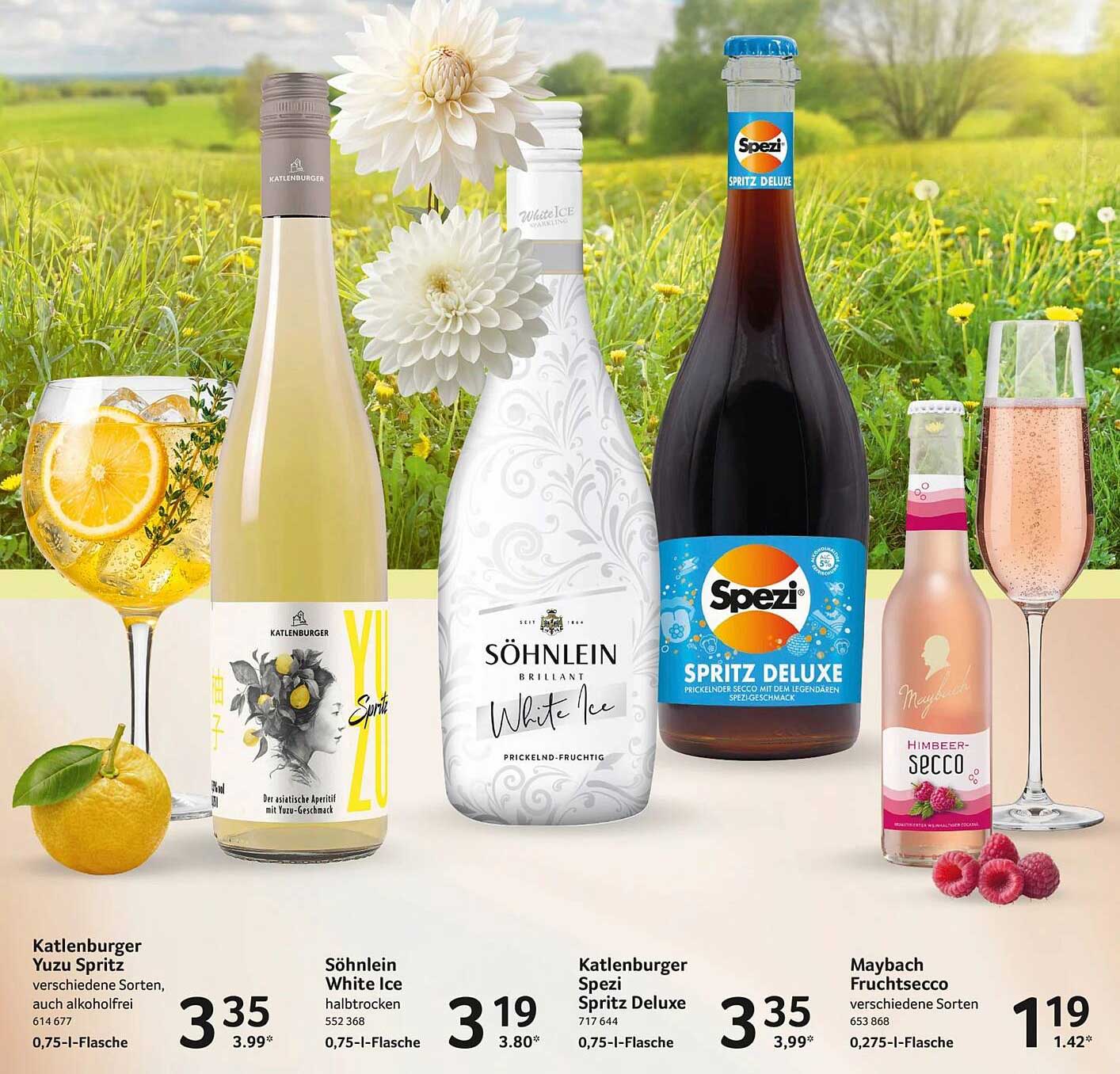 Katlenburger Yuzu Spritz verschiedene Sorten, auch alkoholfrei