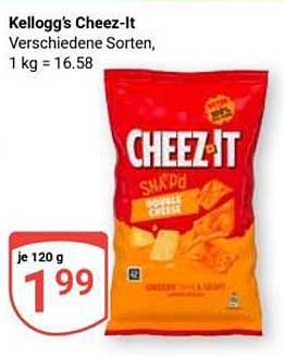 Kellogg's Cheez-It Verschiedene Sorten, 1 kg = 16.58