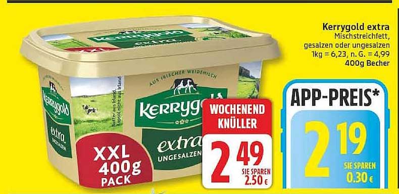 Kerrygold extra Mischstreichfett, gesalzen oder ungesalzen