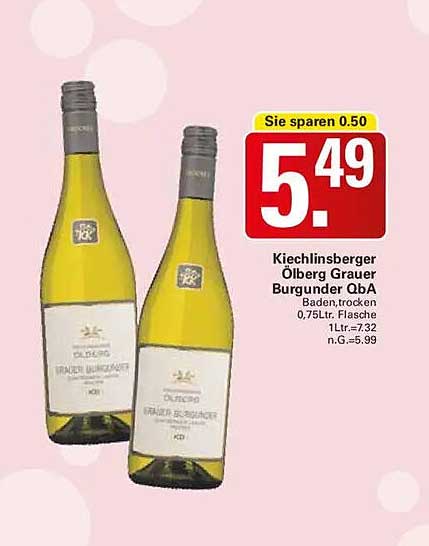Kiechlinsberger Ölberg Grauer Burgunder QbA