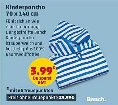 Kinderponcho 70 x 140 cm