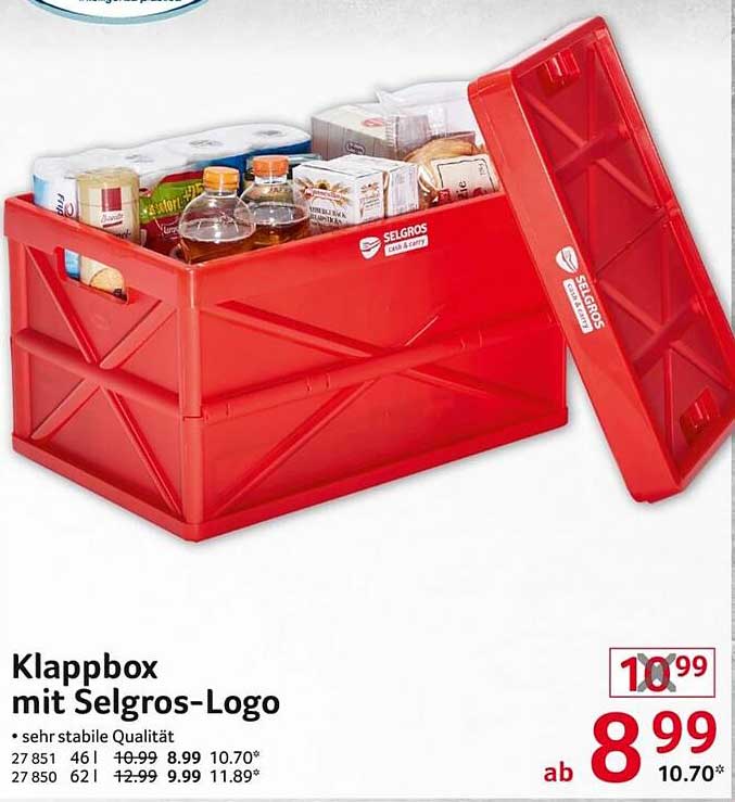 Klappbox mit Selgros-Logo