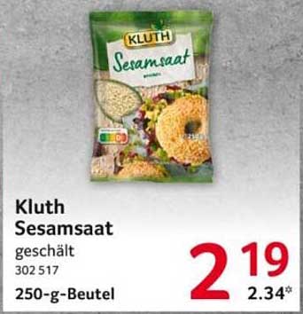 Kluth Sesamssaat geschält 302 517 250-g-Beutel
