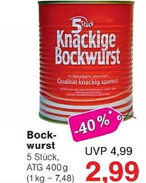 Knackige Bockwurst