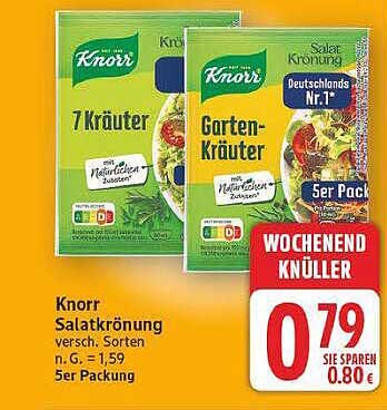 Knorr Salatkrönung versch. Sorten n.G. = 1,59 5er Packung
