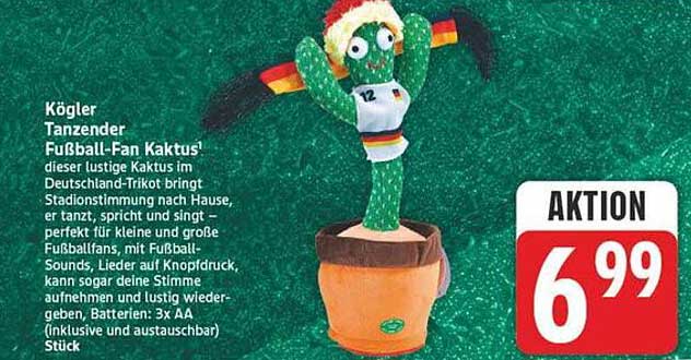 Kögler Tanzender Fußball-Fan Kaktus