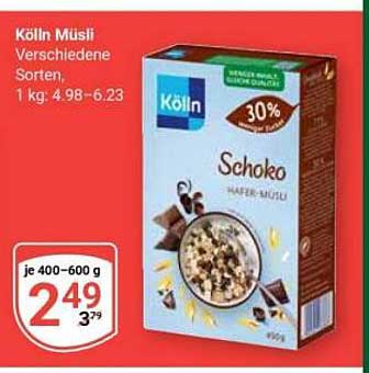 Kölln Müsli Verschiedene Sorten, 1 kg: 4,98 - 6,23