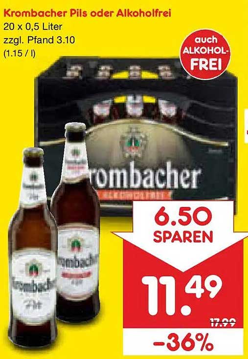 Krombacher Pils oder Alkoholfrei