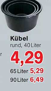 Kübel rund, 40 Liter
