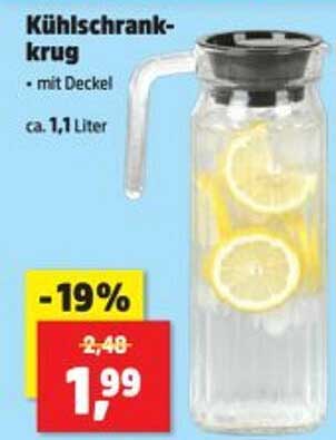 Kühlschrankkrug • mit Deckel • ca. 1,1 Liter