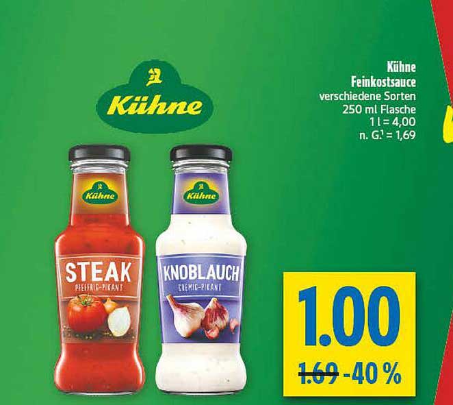 Kühne Feinkostsauce verschiedene Sorten 250 ml Flasche
