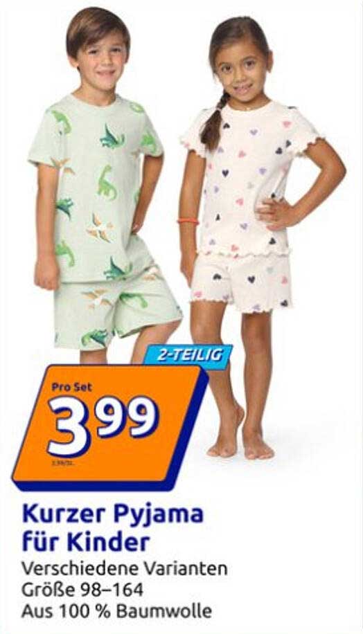 Kurzer Pyjama für Kinder