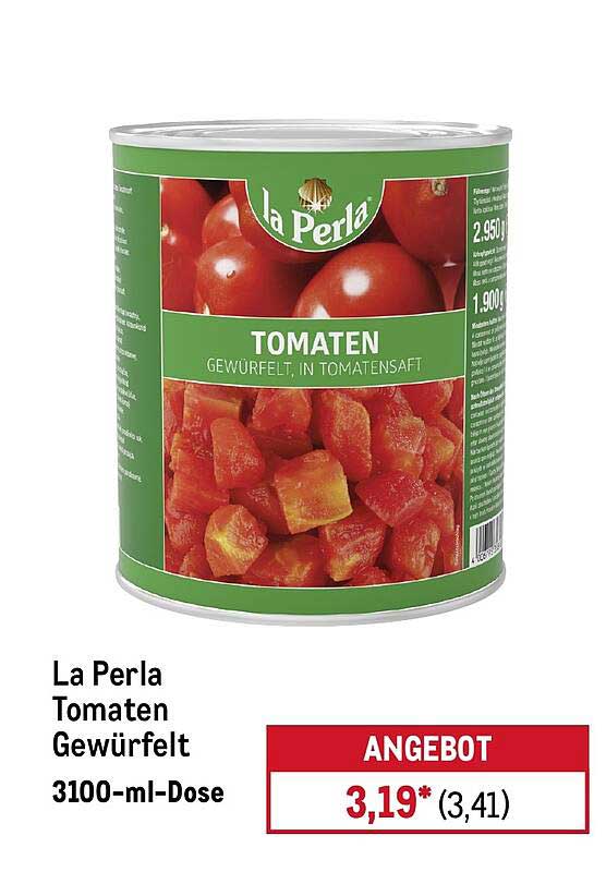La Perla Tomaten Gewürfelt 3100-ml-Dose