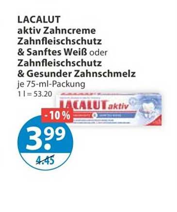 LACALUT aktiv Zahncreme Zahnschutz & Sanftes Weiß oder Zahnschutz & Gesunder Zahnschmelz je 75-ml-Packung