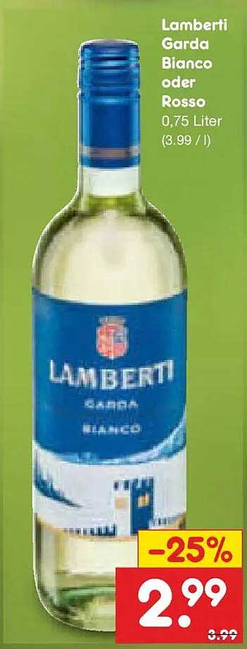 Lamberti Garda Bianco oder Rosso, 0,75 Liter (3.99 / l)