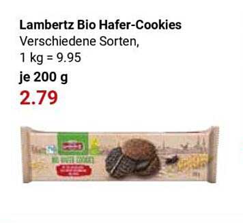 Lambertz Bio Hafer-Cookies Verschiedene Sorten, 1 kg = 9.95