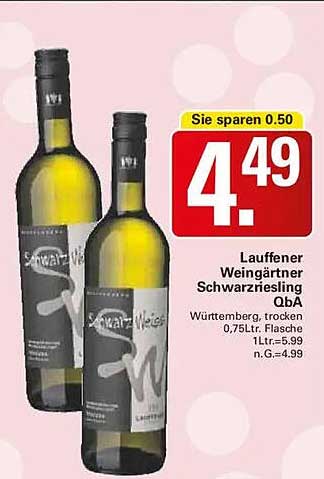 Lauffener Weingärtner Schwarzriesling QbA