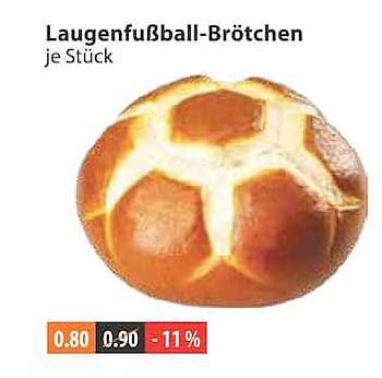 Laugenfußball-Brötchen je Stück