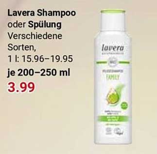 Lavera Shampoo oder Spülung Verschiedene Sorten, 1 l: 15,96–19,95 je 200–250 ml
