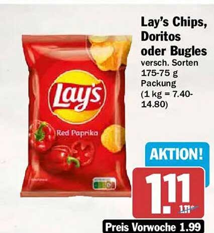 Lay's Chips, Doritos oder Bugles