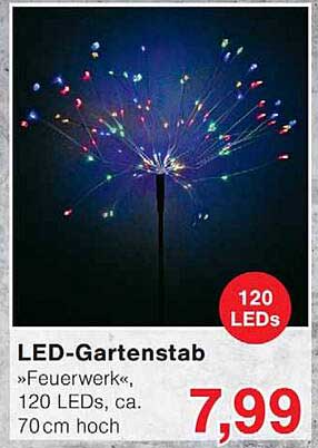 LED-Gartenstab »Feuerwerk«, 120 LEDs, ca. 70 cm hoch