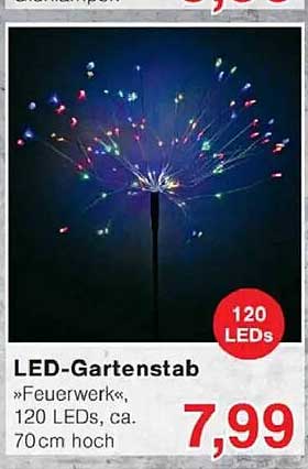 LED-Gartenstab »Feuerwerk«, 120 LEDs, ca. 70 cm hoch