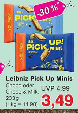 Leibniz Pick Up Minis Choco oder Choco & Milk, 233 g