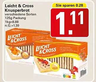 Leicht & Cross Knusperbrot verschiedene Sorten 125g Packung