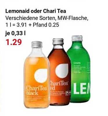 Lemonaid oder Chari Tea