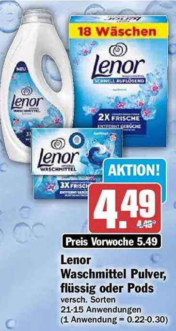 Lenor Waschmittel Pulver, flüssig oder Pods
