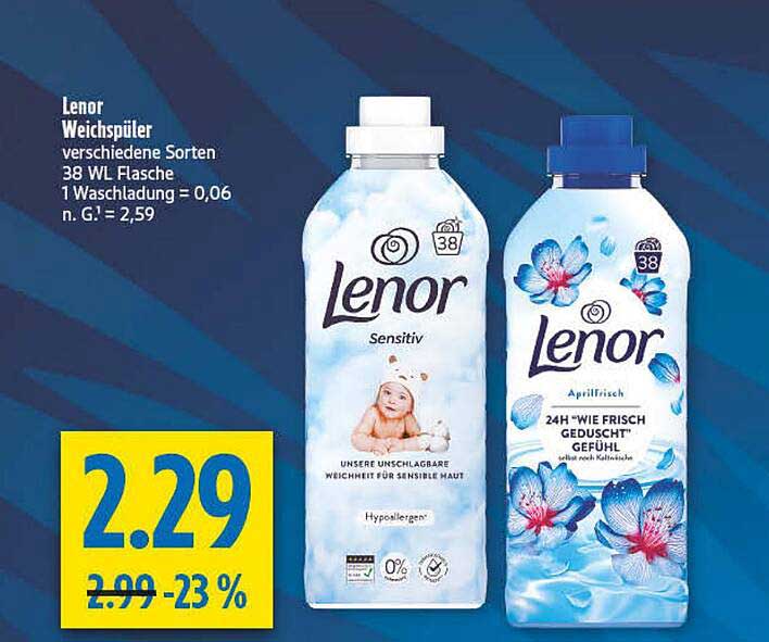 Lenor Weichspüler verschiedene Sorten 38 WL Flasche