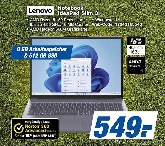 Lenovo Notebook IdeaPad Slim 3