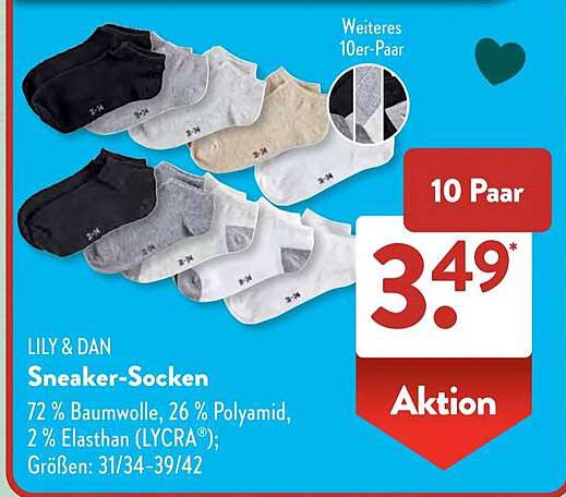 LILY & DAN Sneaker-Socken