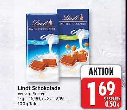 Lindt Schokolade versch. Sorten 100g Tafel