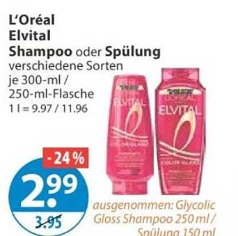 L’Oréal Elvital Shampoo oder Spülung