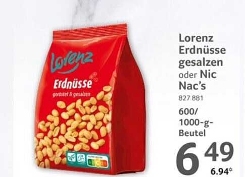 Lorenz Erdnüsse gesalzen oder Nic Nac’s